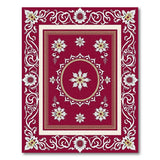 Opulent Red Persian Medallion Area Rug