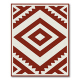Bold Red Diamond Southwestern Rug