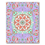 Vibrant Purple Mandala Floral Area Rug