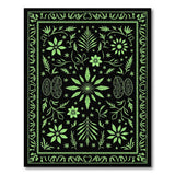 Lush Green Floral Botanical Area Rug