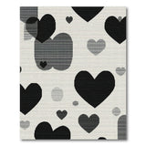 Modern Black Heart Scatter Area Rug
