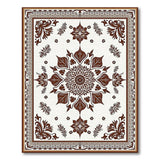 Elegant Brown Tan Persian Medallion Rug