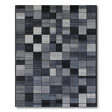 Geometric Modern Modern Grey Geometric Block Area Rug