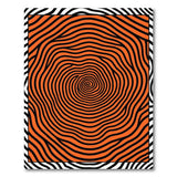 Hypnotic Orange Vortex Area Rug