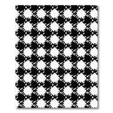 Brushed Houndstooth Black White Area Rug