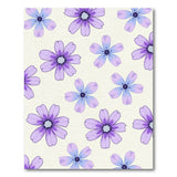 Floral Vintage Purple Cosmos Floral Area Rug