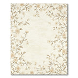 Beige Floral Branch Area Rug
