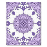 Purple Purple Floral Mandala Area Rug