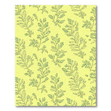 Vibrant Yellow Leaf Pattern Area Rug
