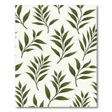 ODIKA Washable Botanical Green Leaf Area Rug - Non-Slip Low Pile Living Room Rug