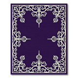 Purple Ornate Floral Filigree Area Rug