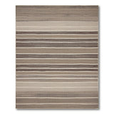 Rustic Farmhouse Rustic Brown Tan Striped Woven Area Rug