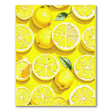 Zesty Lemon Slices Yellow Fruit Pattern Rug