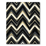 Bold Zigzag Geometric Black White Rug