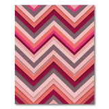 Layered Pink Chevron Area Rug