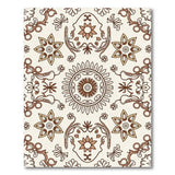 Creamy Beige Traditional Persian Floral Rug