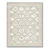 Beige and Neutral Beige Geometric Heritage Tribal Area Rug
