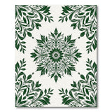 Green Floral Mandala Area Rug