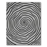 Hypnotic Grey Spiral Abstract Area Rug