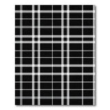 Black and White Geometric Modern Black White Plaid Check Area Rug