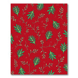 Red Greenery Leaf Scatter Area Rug