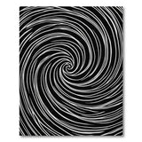 Hypnotic Swirl Black White Abstract Area Rug