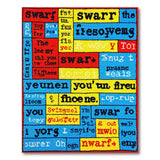 Swear Jar Colorblock Area Rug