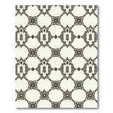 Ornate Sage Green Lattice Area Rug