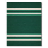 Forest Green Striped Area Rug