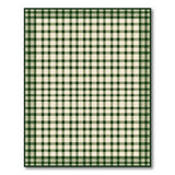 Green Gingham Check Farmhouse Area Rug