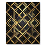 Luxury Gold Geometric Area Rug