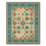 Southwestern Teal Geometric Area Rug