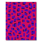 Vibrant Pink Purple Geometric Area Rug