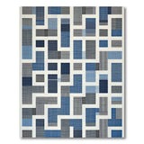 Modern Blue Denim Patchwork Area Rug