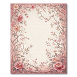 Washable Vintage Blush Pink Floral Vine Low Pile Area Rug