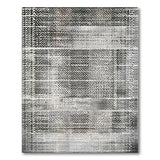 Distressed Vintage Distressed Black White Geometric Area Rug