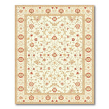 Beige and Neutral Traditional Persian Ivory Persian Floral Area Rug