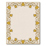 Luxurious Gold Ornate Border Area Rug