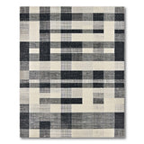 Patchwork Black White Geometric Patchwork Area Rug