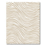 Abstract Area Beige and Neutral Beige Wavy Abstract Area Rug