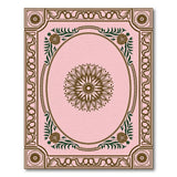 Pink Ornate Floral Vintage Area Rug