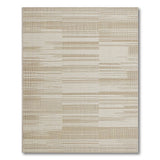 Textured Beige Geometric Stripe Area Rug