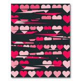 Pink Pink Hearts Geometric Modern Area Rug
