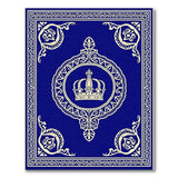 Royal Crown Ornate Navy Blue Area Rug
