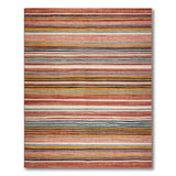 Vibrant Multi-Color Horizontal Stripe Geometric Modern Area Rug