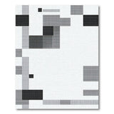 Black and White Geometric Modern Geometric Black White Abstract Area Rug
