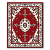 Red Traditional Persian Red Traditional Persian Medallion Area Rug