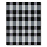 Modern Black Grey Plaid Checkered Area Rug