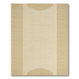 Beige Vertical Stripe Rug with Arched Motifs