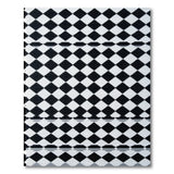 Black White Diamond Check Woven Area Rug